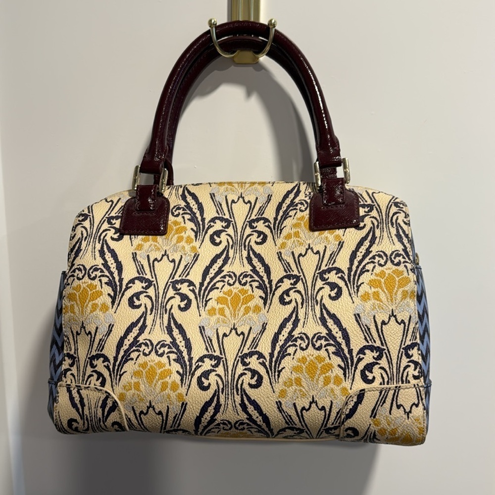 Tory Burch Bowling Bag Floral Contrast Print - Picture 3 of 15